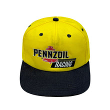 Load image into Gallery viewer, 1990’S PENNZOIL RACING MADE IN USA K PRODUCTS LEATHER STRAP HAT
