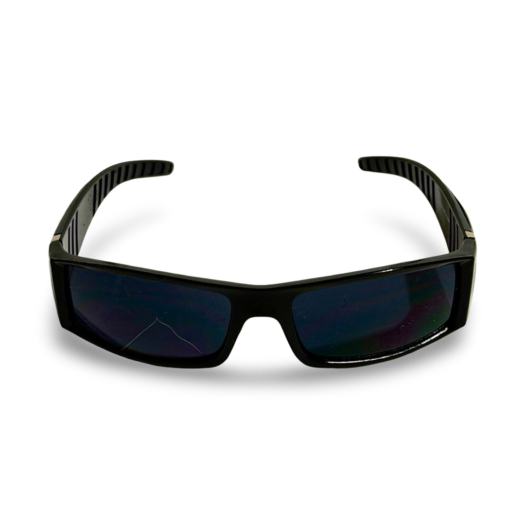 2000’S BOOTLEG COWBOYS BLACK WRAPAROUND FRAME WITH BLACK LENSE SUNGLASSES