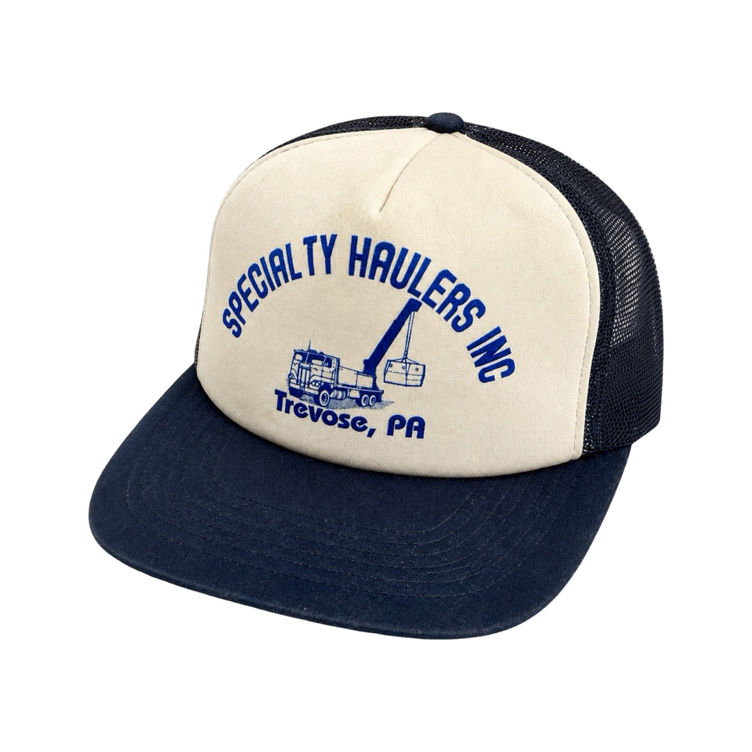 1970’S SPECIALTY HAULER WHITE FOAM & BLUE MESH TRUCKER HAT