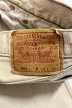 Load image into Gallery viewer, 1990’S LEVI’S 501 MADE IN USA TAN DENIM JEANS 34 X 32
