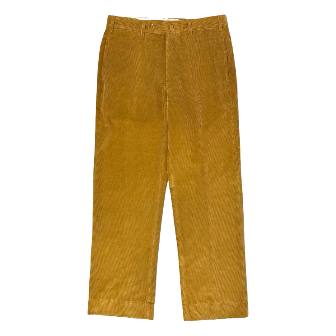 2000’S INCOTEX VENEZIA CASHEMERE CORDUROY HIGH WAISTED FLAT FRONT TROUSER PANTS 34 X 32