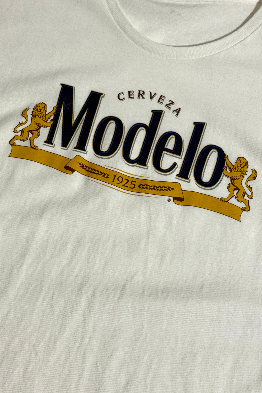 2000’S MODELO CERVEZA WHITE S/S T-SHIRT X-LARGE