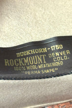 Load image into Gallery viewer, 1960’S ROCKMOUNT RANCH WEAR MADE IN USA FUR FELT COWBOY HAT 7 1/4
