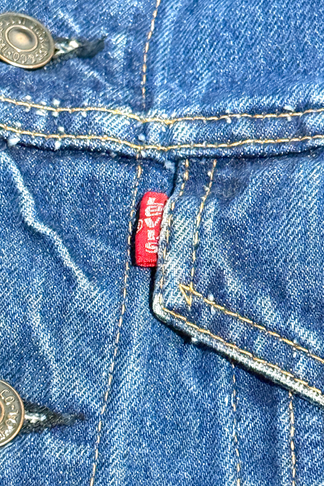 1970’S LEVI’S X SKATEBOARDER MAGAZINE TYPE III HAND EMBROIDERED FOR WARREN BOLSTER DENIM TRUCKER JACKET 42 LARGE