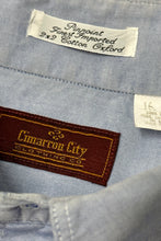 Load image into Gallery viewer, 1980’S CIMARRON CITY MADE IN THE USA OXFORD CLOTH WESTERN L/S B.D. SHIRT LARGE
