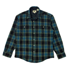 Load image into Gallery viewer, 1980’S REI PLAID CROPPED WOOL FLANNEL L/S B.D. SHIRT MEDIUM
