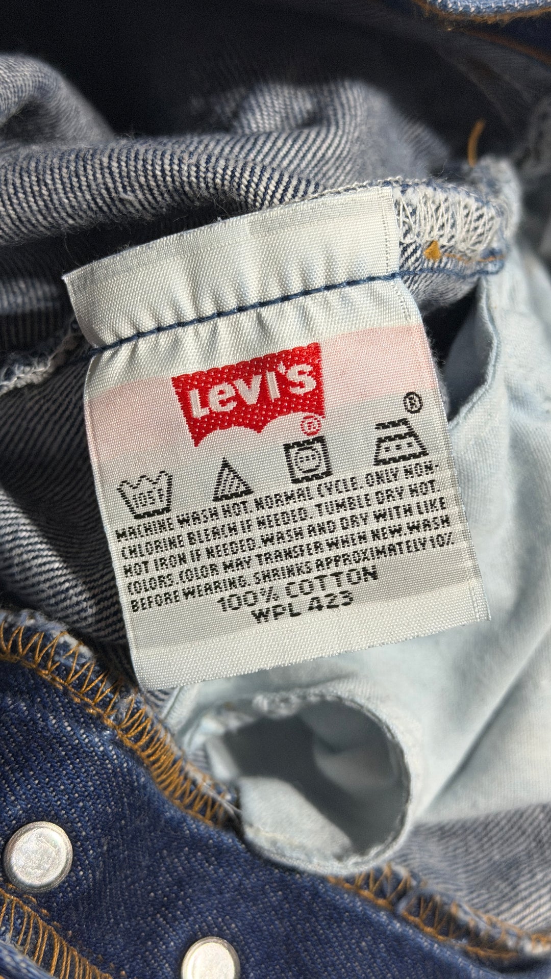 1990’S LEVI’S 501 DARK WASH RAW DENIM STRAIGHT LEG JEANS 30 X 30
