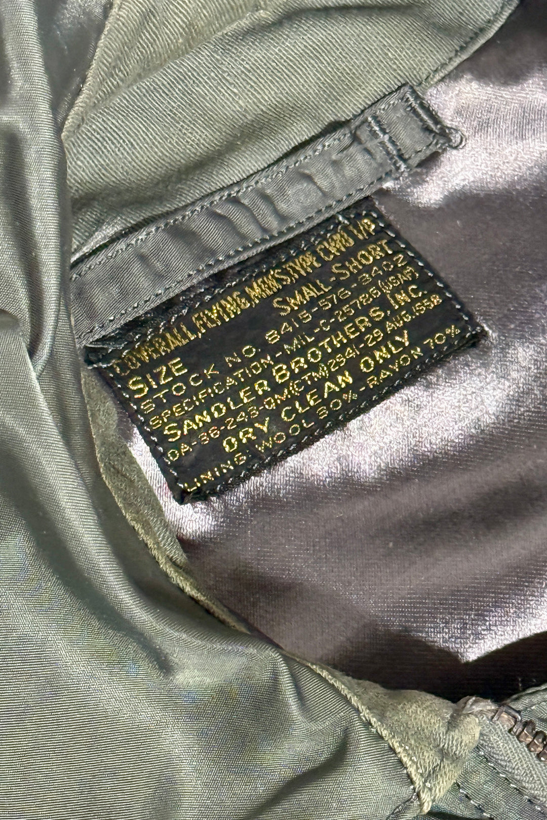 1950’S USAF MADE IN USA SANDLER BROTHERS FLIGHT COVERALLS COLD WEATHER MEDIUM