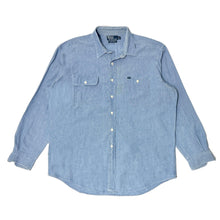 Load image into Gallery viewer, 1990’S POLO RALPH LAUREN “DUNGAREE WORK SHIRT” CHAMBRAY L/S B.D. SHIRT XX-LARGE
