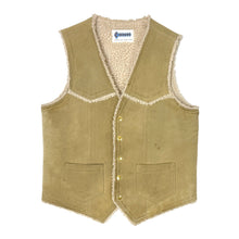 Load image into Gallery viewer, 1970’S COOPER MADE IN USA SUEDE LEATHER WESTERN VEST MEDIUM
