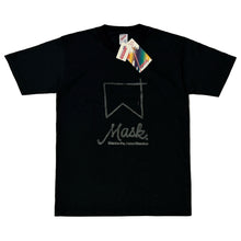 Cargar imagen en el visor de la galería, MASK WOOD BLOCK PRINT LOGO MADE IN USA CREWNECK T-SHIRT SMALL
