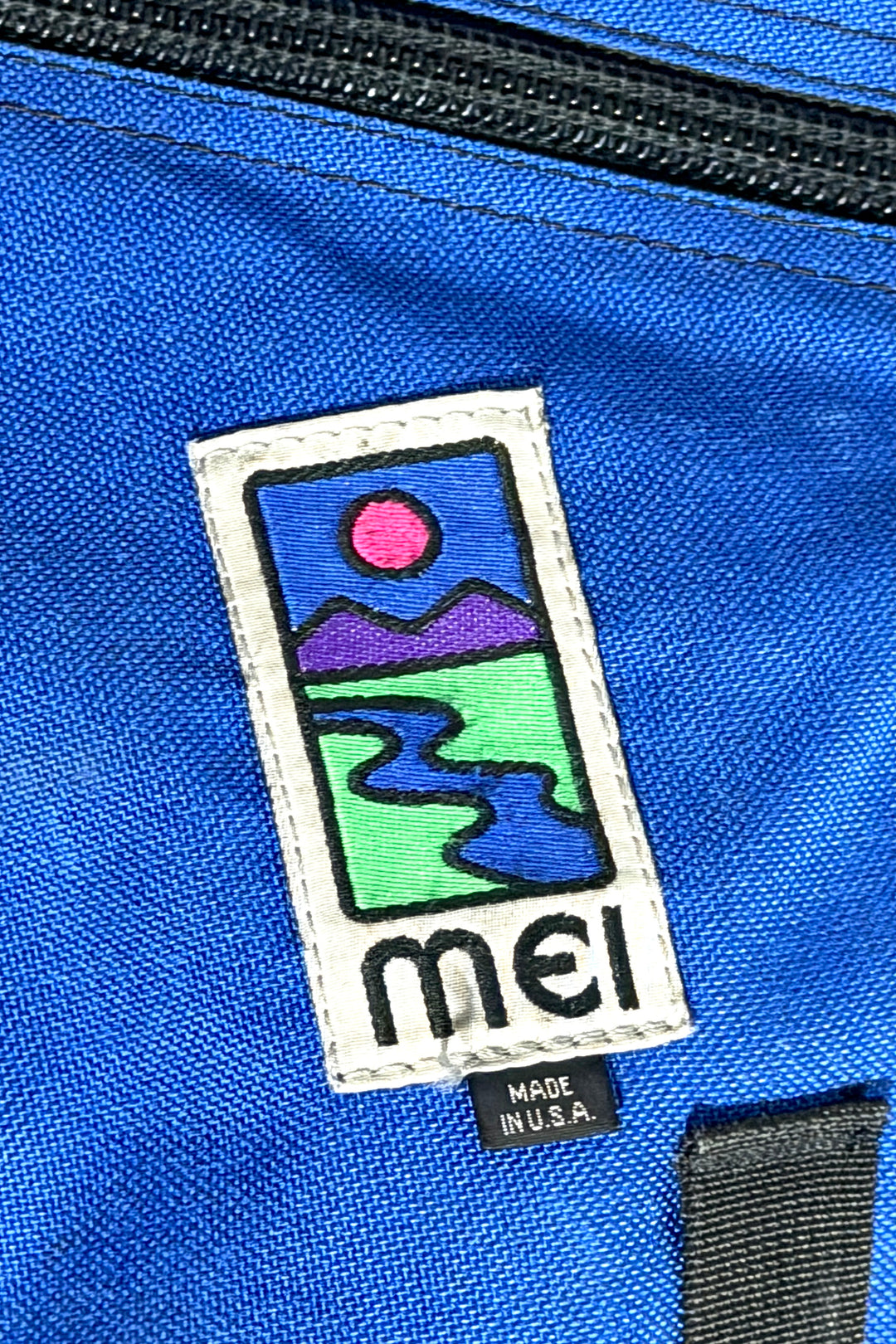 1990’S MEI MADE IN USA BLUE CORDURA 60L CONVERTIBLE DUFFLE / BACKPACK + 15L DAY PACK COMBINATION BAG