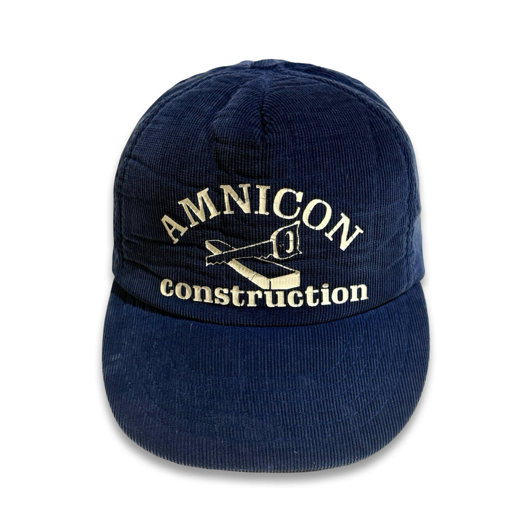1970’S CONSTRUCTION FADED NAVY CORDUROY TRUCKER HAT