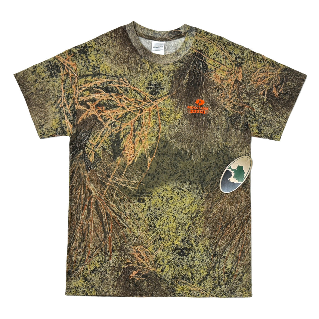 1990’S DEADSTOCK MOSSY OAK ALL OVER BRUSH CAMO PRINT T-SHIRT SMALL