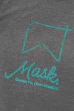 Cargar imagen en el visor de la galería, MASK WOOD BLOCK PRINT LOGO MADE IN USA CREWNECK T-SHIRT MEDIUM
