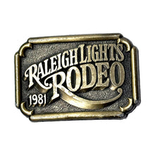 Load image into Gallery viewer, 1980’S RALEIGH RODEO MADE IN USA BRASS BELT BUCKLE
