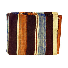 Load image into Gallery viewer, EARLY 20TH CENTURY RIO GRANDE MADE IN NEW MEXICO HANDWOVEN WOOL BANDED 90” X 56” BLANKET
