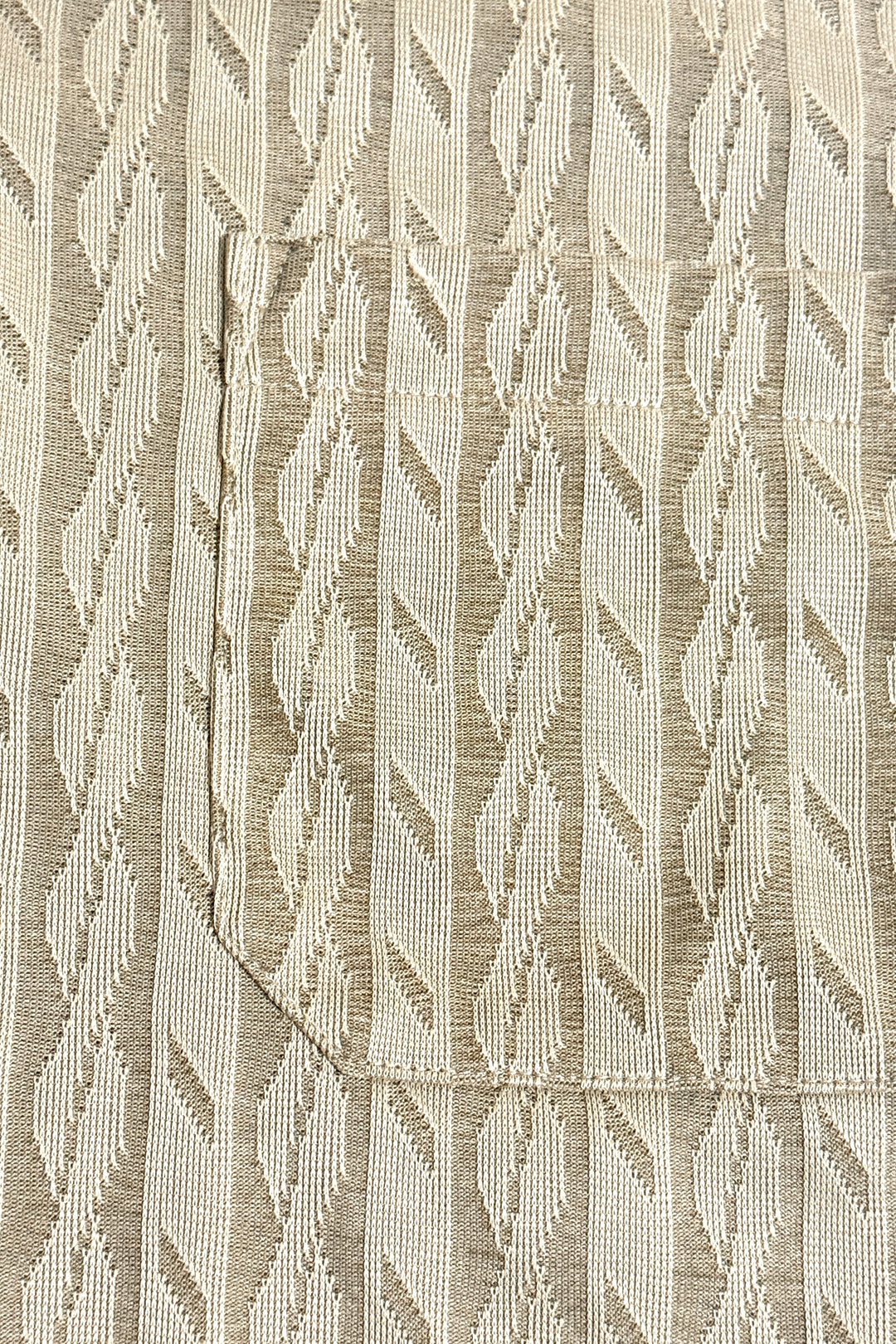 1980’S STAG HILL MADE IN USA CROPPED KNIT STRIPED L/S B.D. POLO SHIRT LARGE