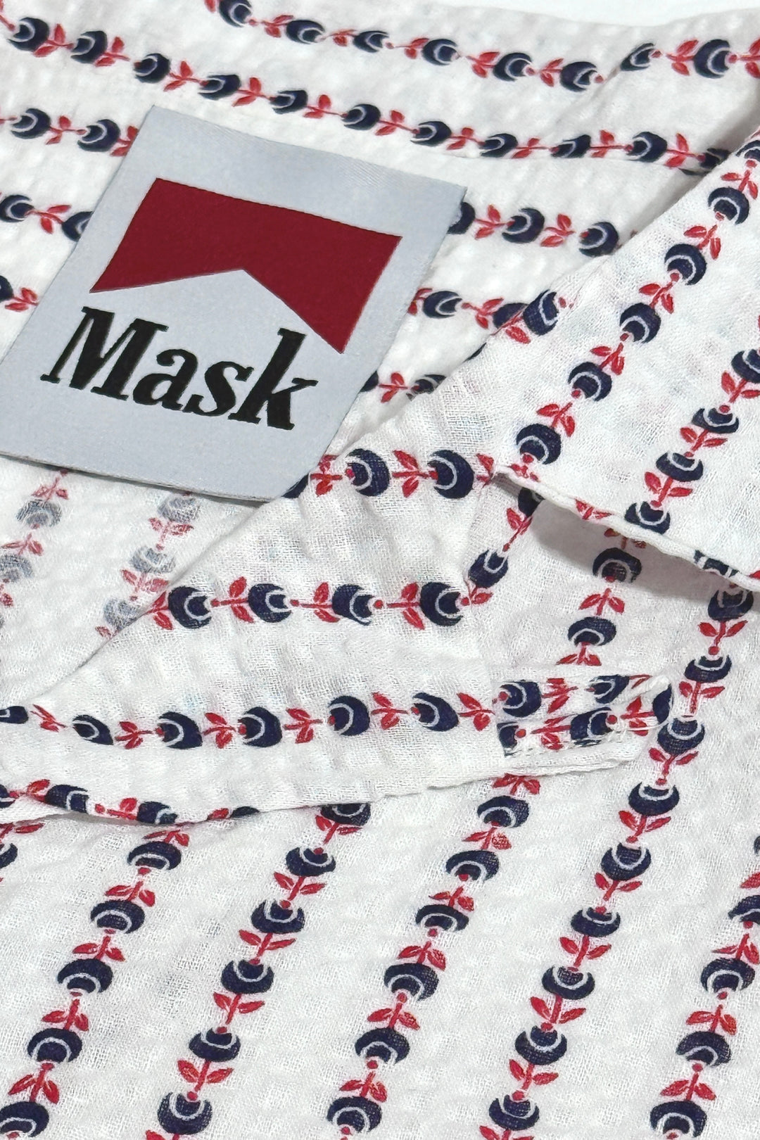 1960’S MASK HANDMADE FLORAL PRINTED SEERSUCKER SUMMER SET M/L