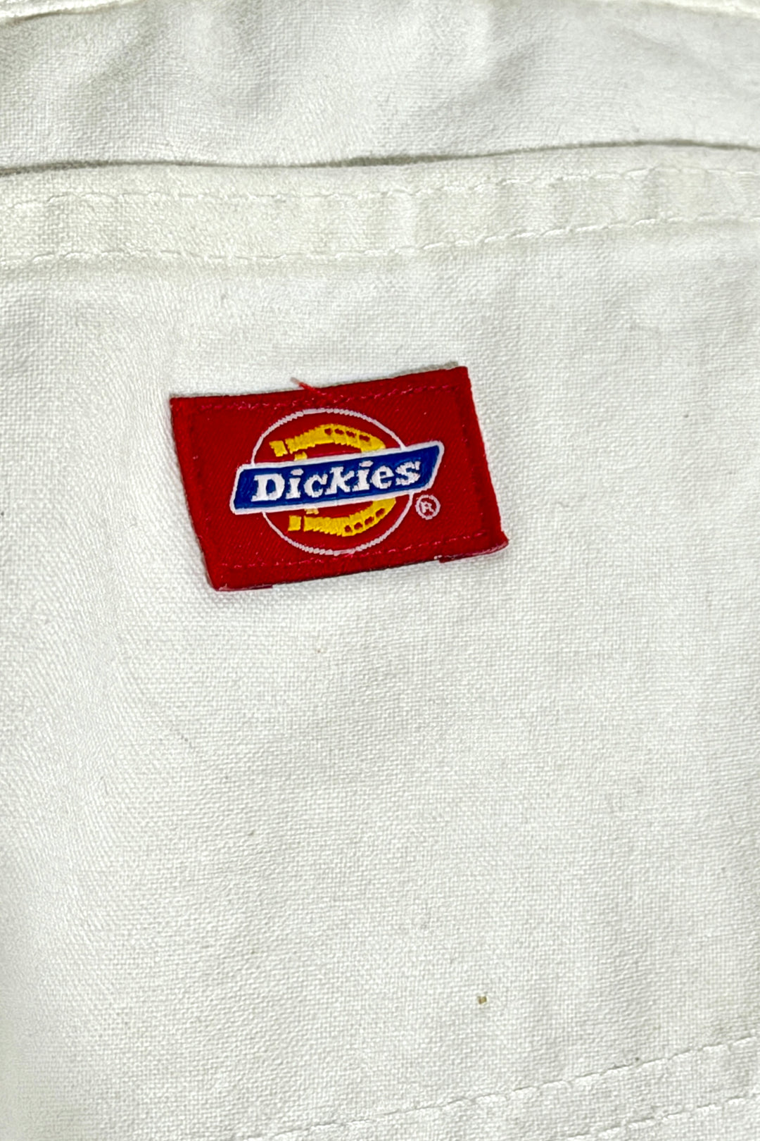 1990’S DICKIES SHERMAN WILLIAMS OFF WHITE TWILL PAINTER CARPENTER WORKWEAR PANTS 34 X 30