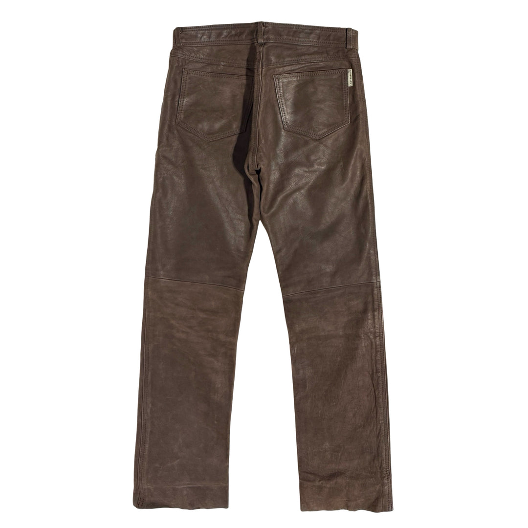 1990’S LAST REBELS MADE IN USA DEERSKIN LEATHER MOTORCYCLE PANTS 32 X 32