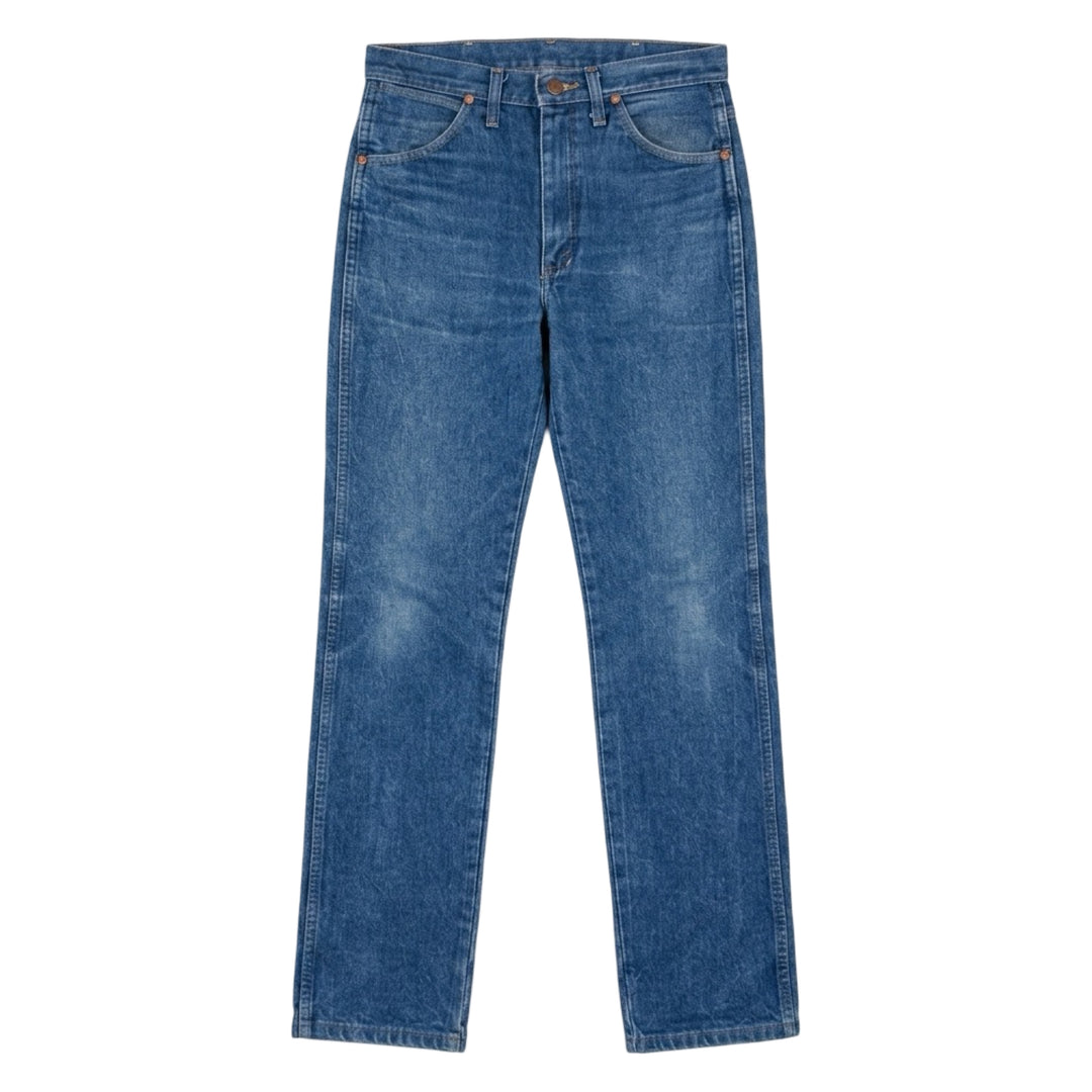 1990’S WRANGLER 13MWZ FADED PERFECT DARK WASH COWBOY CUT DENIM JEANS 30 X 34