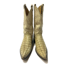 Load image into Gallery viewer, 1980’S BOSS BOOTS WHITE ALLIGATOR POINTED TOE COWBOY BOOTS M7.5 W8.5

