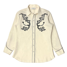 Load image into Gallery viewer, 1970’S H BAR C MADE IN USA GABARDINE EMBROIDERED WESTERN PEARL SNAP L/S B.D. SHIRT MEDIUM
