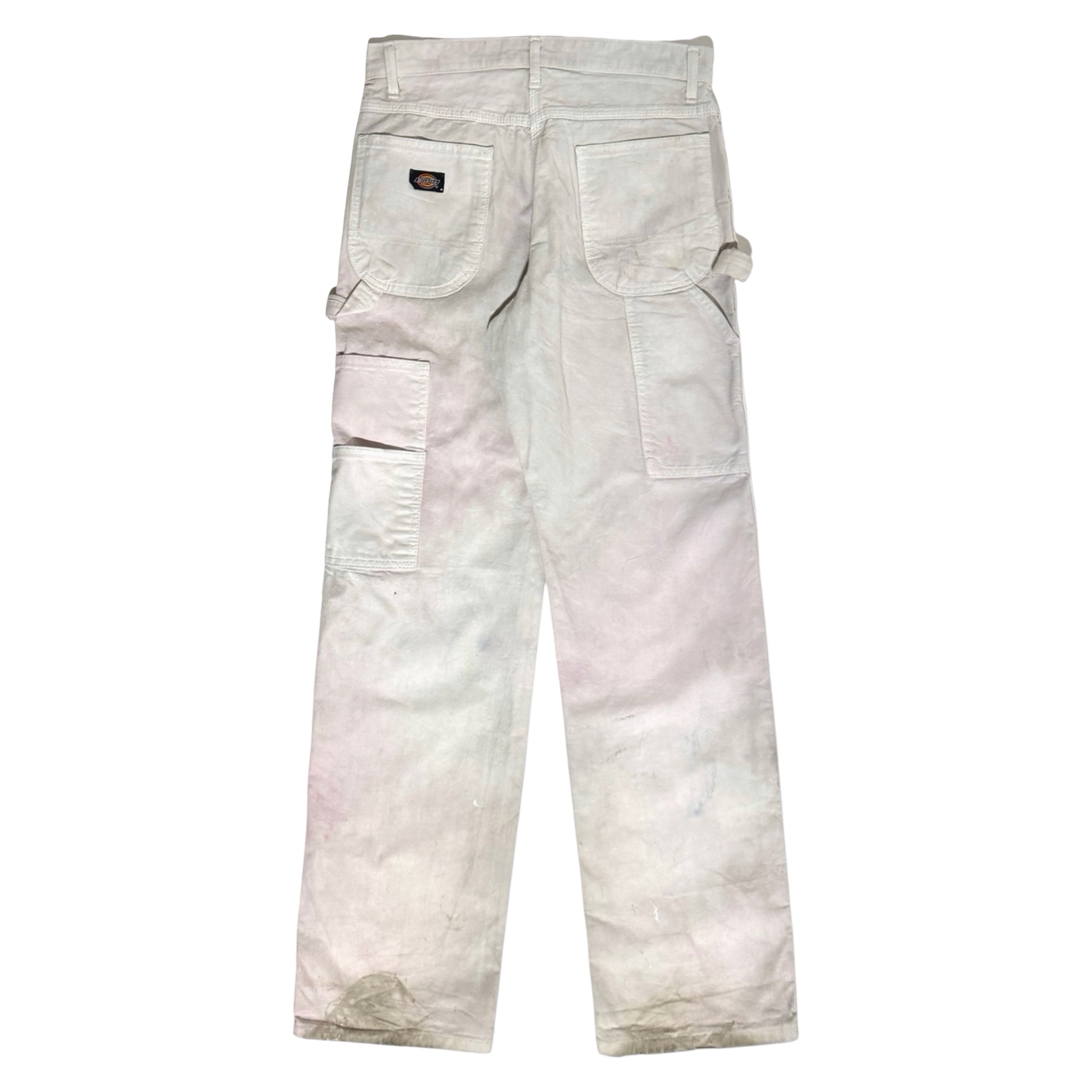 2000'S DICKIES THRASHED & FADED OFF WHITE PAINTER CARPENTER PANTS