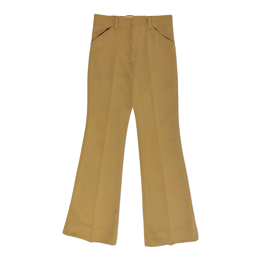 1970’S H BAR C MADE IN USA TEXTURED KNIT WESTERN FLARED LEG PANTS 32 X 32