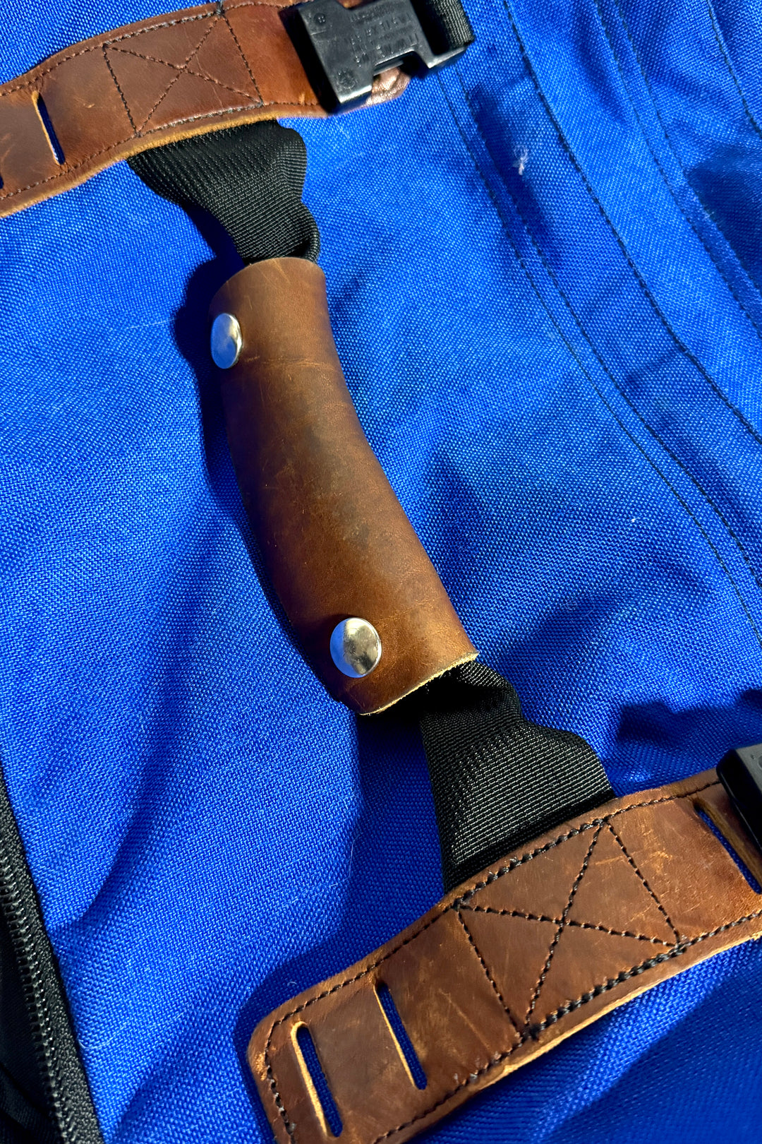 1990’S MEI MADE IN USA BLUE CORDURA 60L CONVERTIBLE DUFFLE / BACKPACK + 15L DAY PACK COMBINATION BAG
