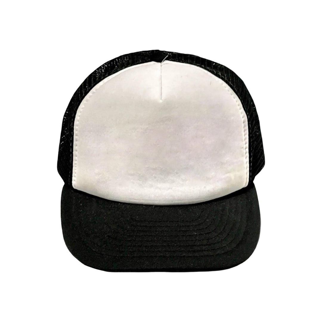 1970’S DEADSTOCK NEW ERA MADE IN USA FOAM &amp; MESH WHITE / BLACK TRUCKER HAT