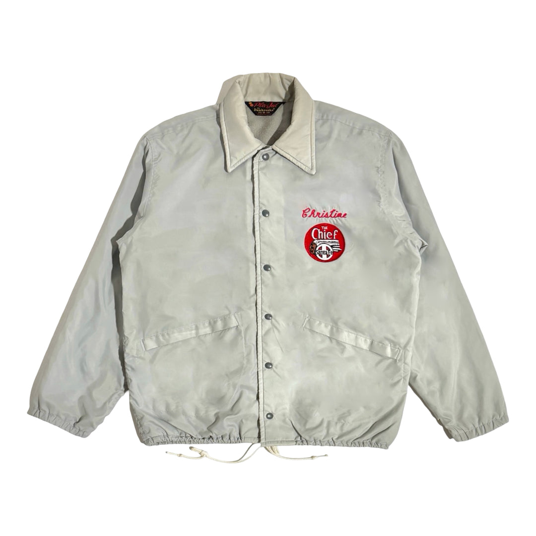 1970’S SANTA FE RAILWAYS MADE IN USA CROPPED “THE CHIEF” TRAIN RAILROAD COACHES JACKET MEDIUM