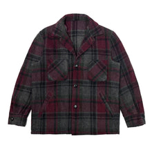 Load image into Gallery viewer, 1940’S FIELD &amp; STREAM MADE IN USA PLAID WOOL SHIRT JACKET LARGE
