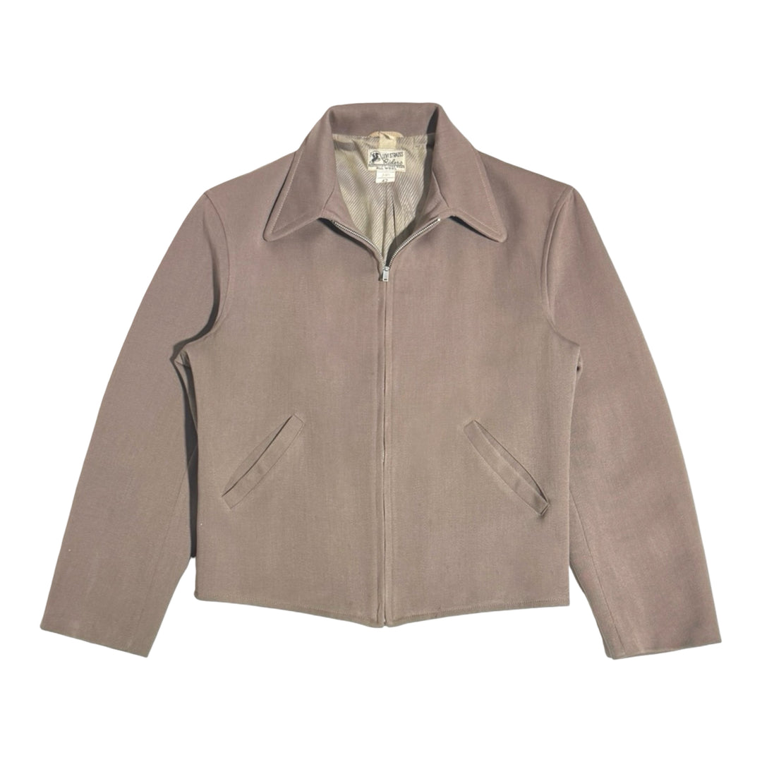 1950’S LEVI’S RIDERS MADE IN USA CROPPED WESTERN WHIPCORD WOOL JACKET LARGE