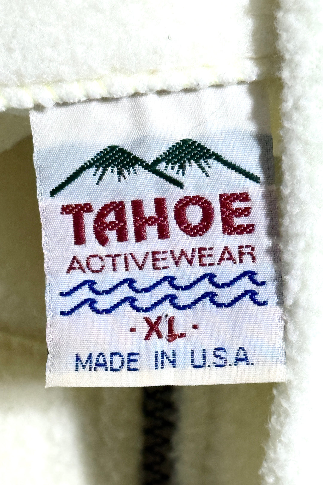 1990’S TAHOE ACTIVEWEAR MADE IN USA SHERPA FLEECE ZIP SWEATER X-LARGE