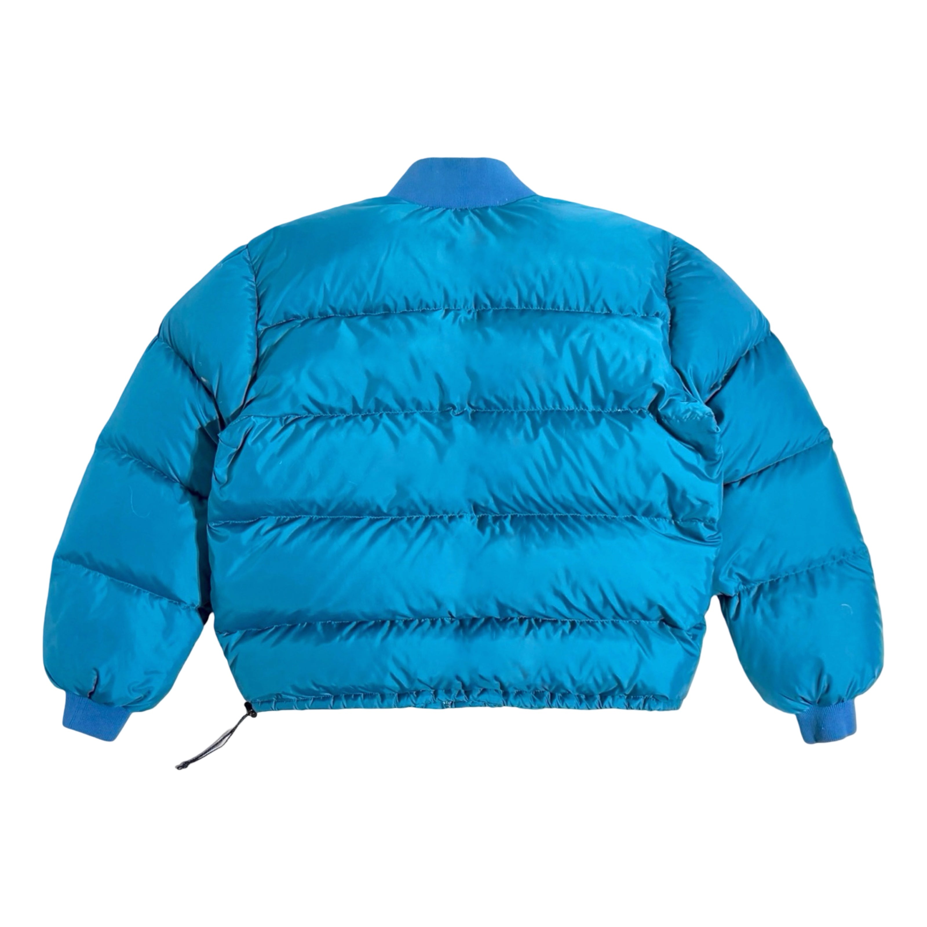 REI teal down puffer back