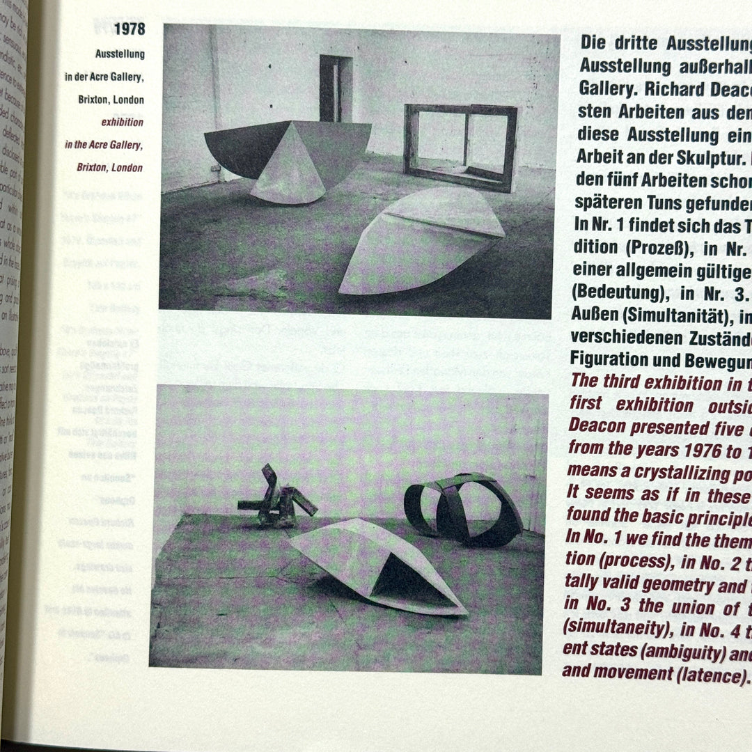 RICHARD DEACON SCULPTURES 1987-1993 ART BOOK