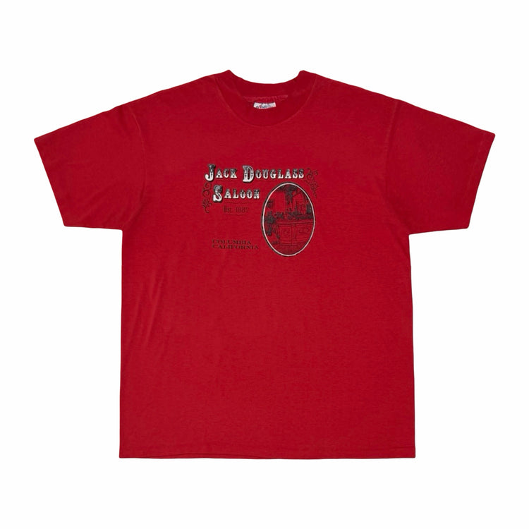 Jack Douglass Saloon Columbia California red t-shirt front