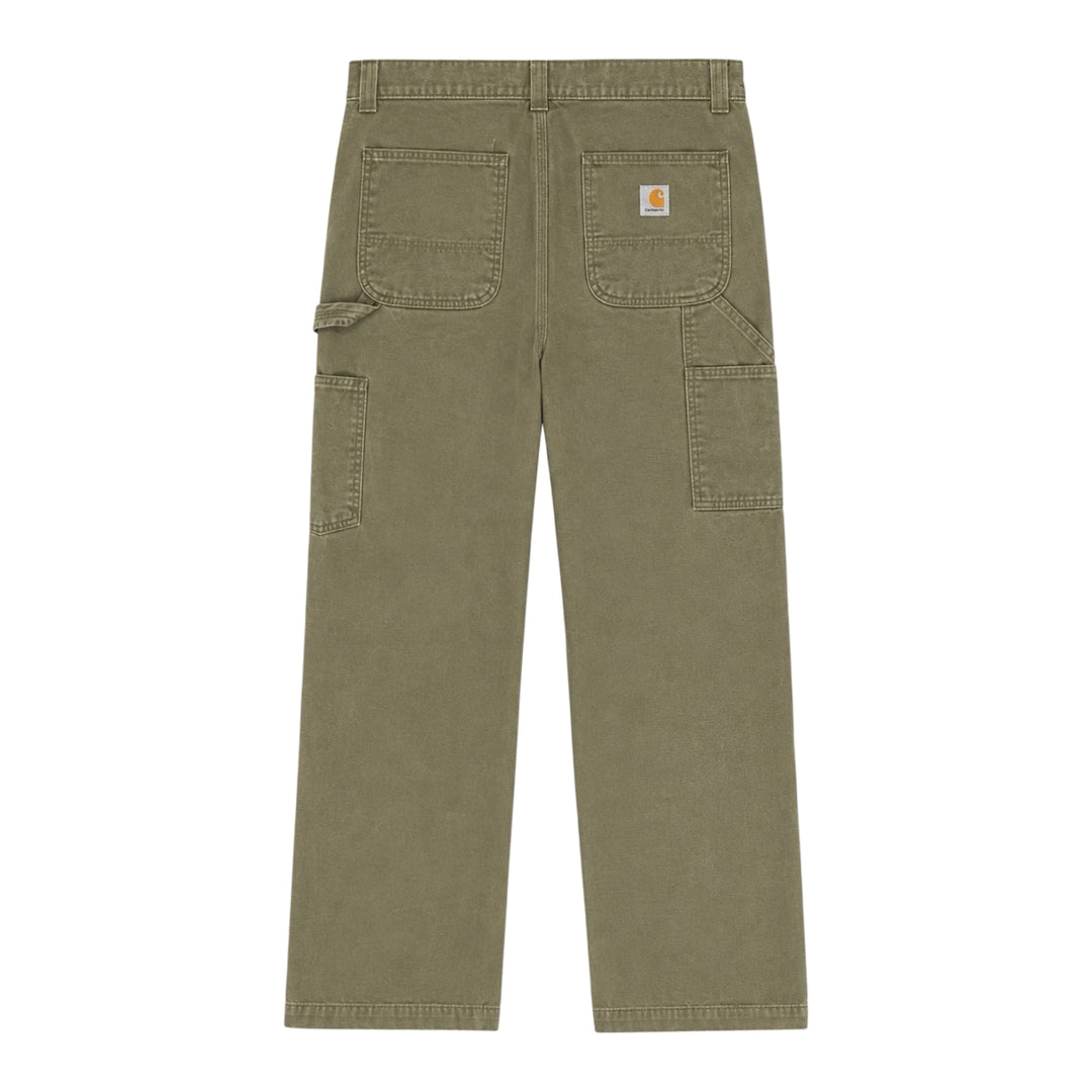 2000’S CARHARTT FADED OLIVE GREEN CANVAS CARPENTER WORKWEAR PANTS 30 X 30