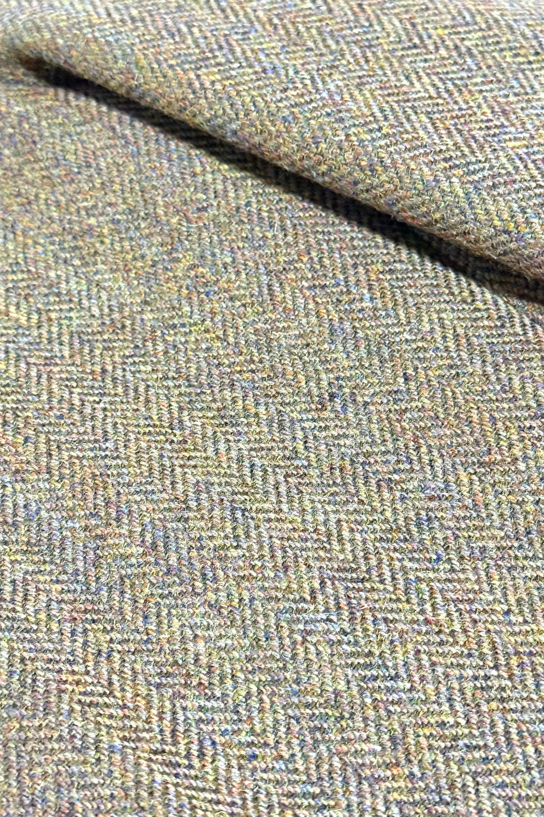 1990’S ORVIS MADE IN CANADA LEATHER DETAILED HERRINGBONE TWEED FLAT FRONT PANTS 32 X 30