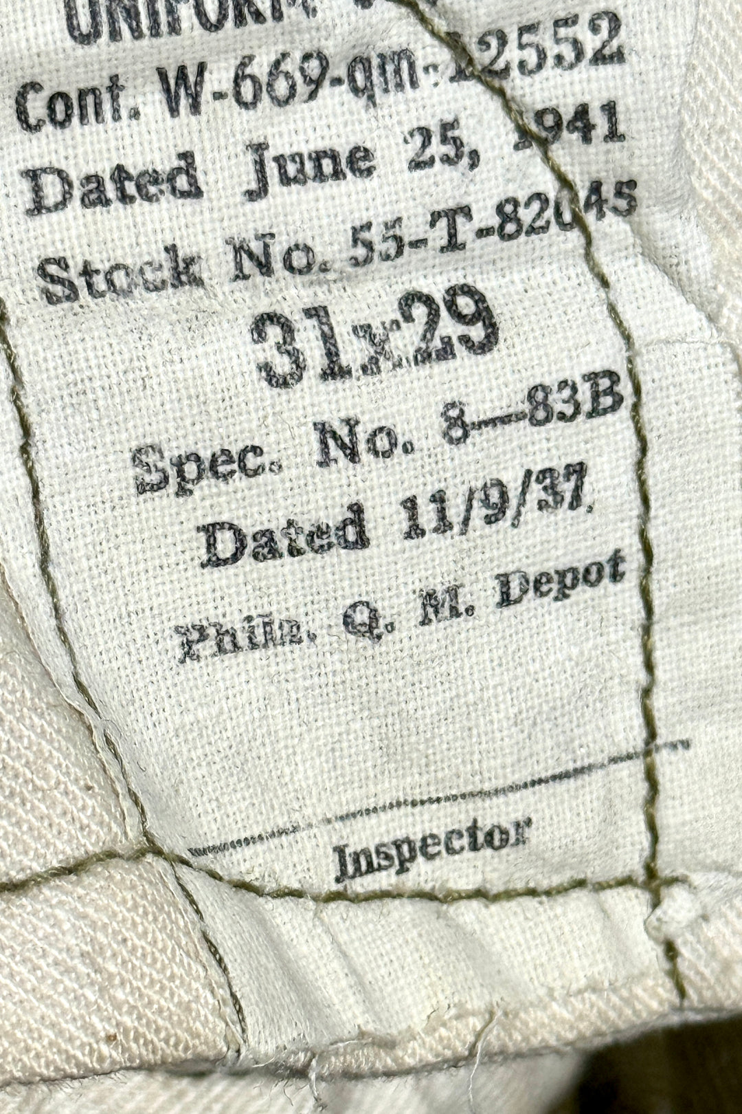 1940’S US ARMY WWII M37 OLIVE WOOL HIGH WAISTED MILITARY TROUSERS PANTS 30 X 30