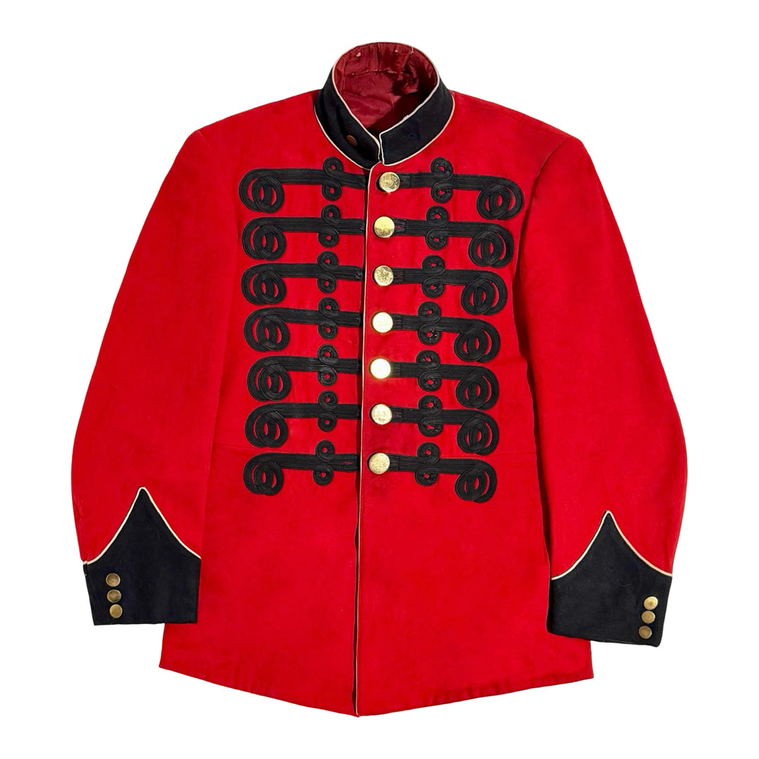 1930s red wool military band coatee, front