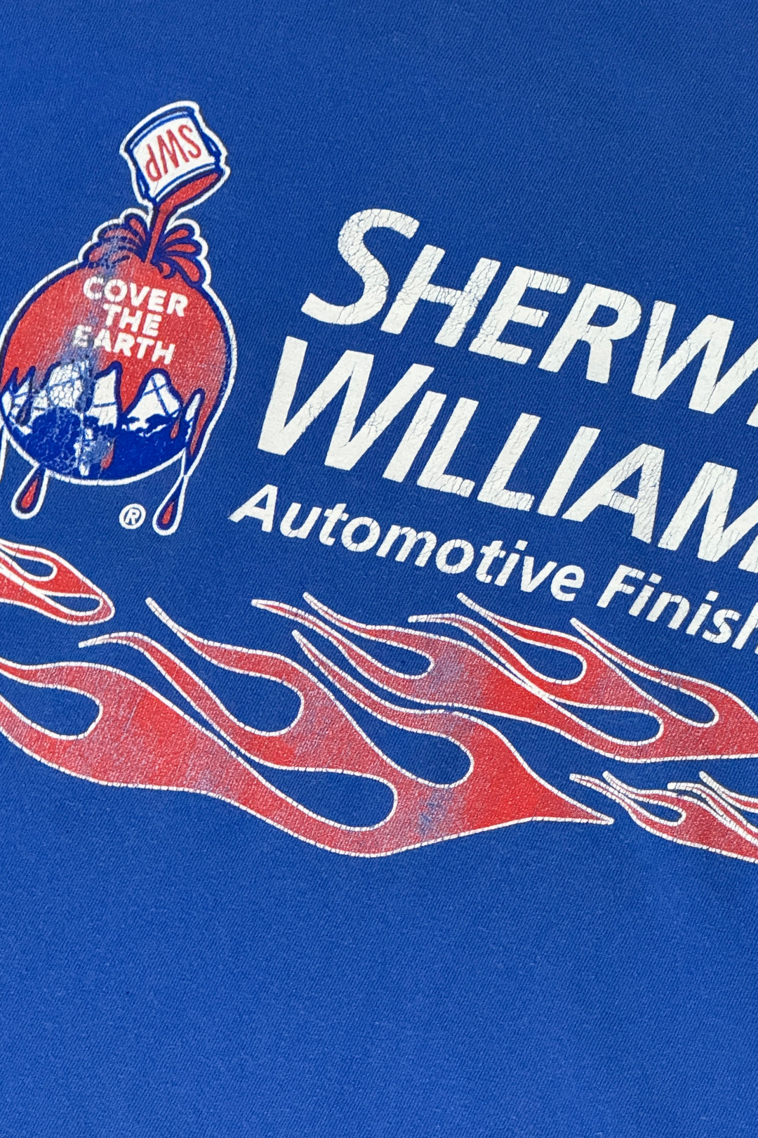 1990’S SHERMAN WILLIAMS AUTO PAINT THRASHED S/S T-SHIRT X-LARGE