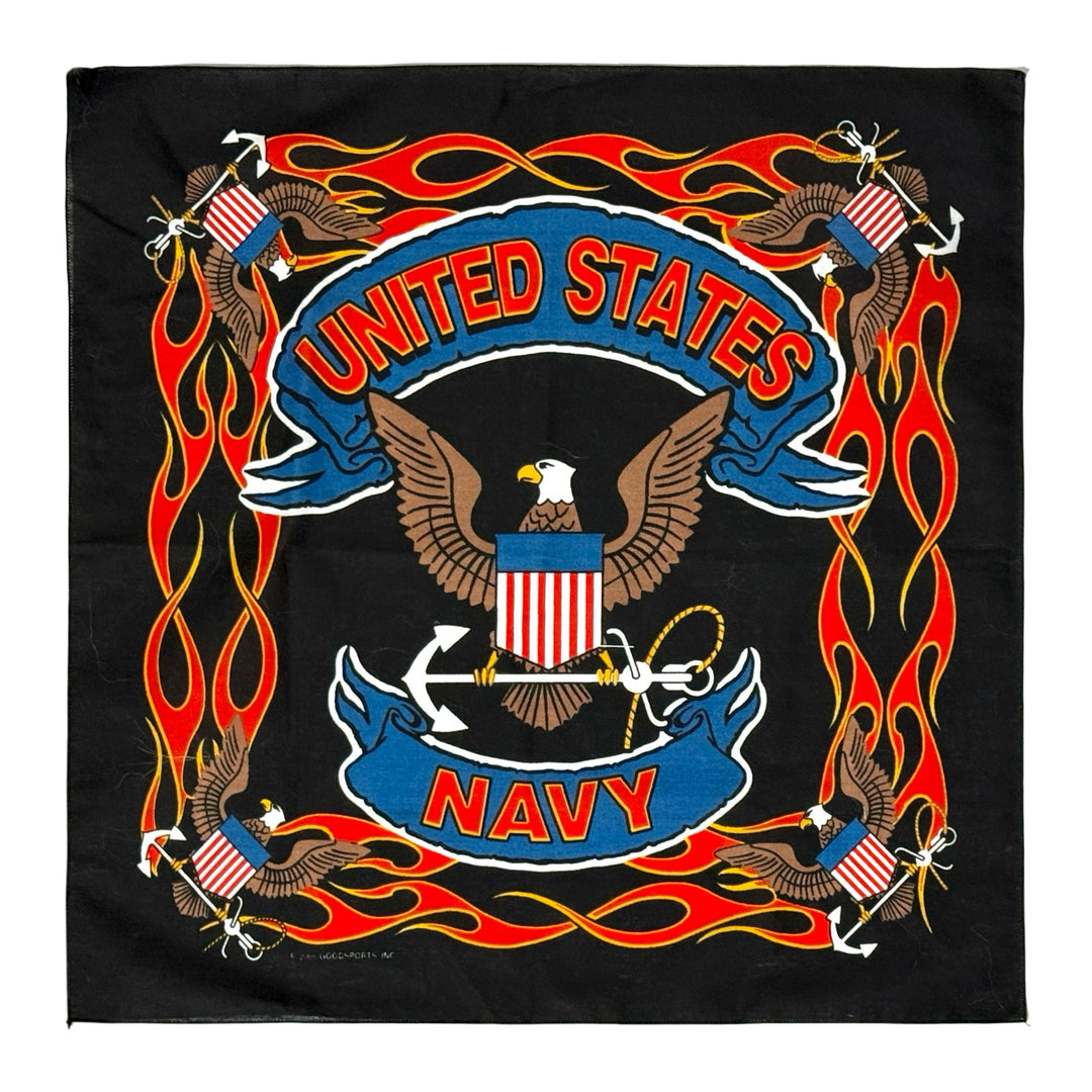 1990’S USN MADE IN USA PRINTED COLORFAST HANDKERCHIEF BANDANA