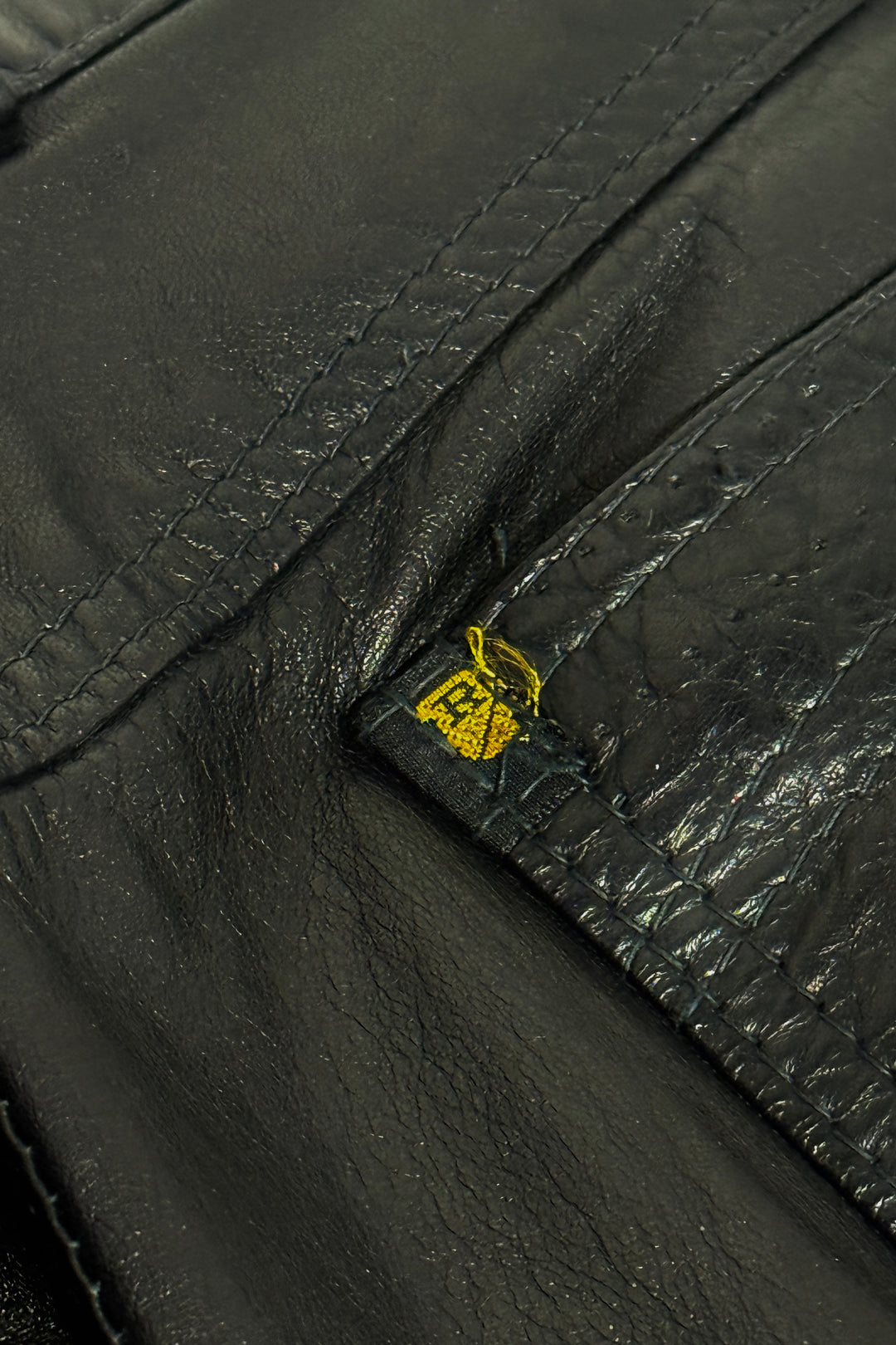 1970’S TONY ALAMO OF NASHVILLE MADE IN USA LAMB LEATHER HIGH WAISTED BOOTCUT PANTS 32 X 34