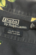 Cargar imagen en el visor de la galería, 1990&#39;S POLO RALPH LAUREN CLAYTON HAWAIIAN PRINT LOOP COLLAR S/S B.D. SHIRT X-LARGE
