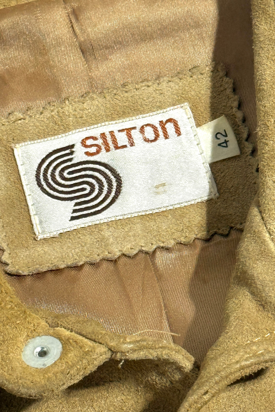 1960’S SILTON MADE IN USA CROPPED SUEDE WESTERN ACCENT LEATHER JACKET LARGE