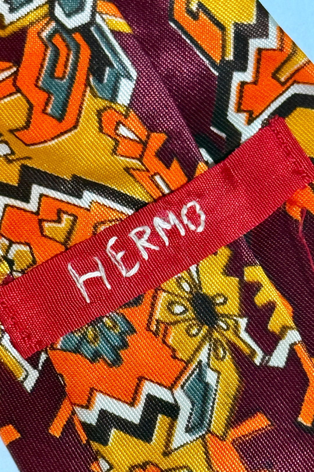 1970’S CUSTOM MADE IN USA 100% SILK PRINTED NECKTIE