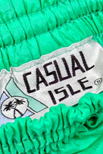 Cargar imagen en el visor de la galería, 1980’S CASUAL ISLE GREEN SWIM SHORTS SMALL
